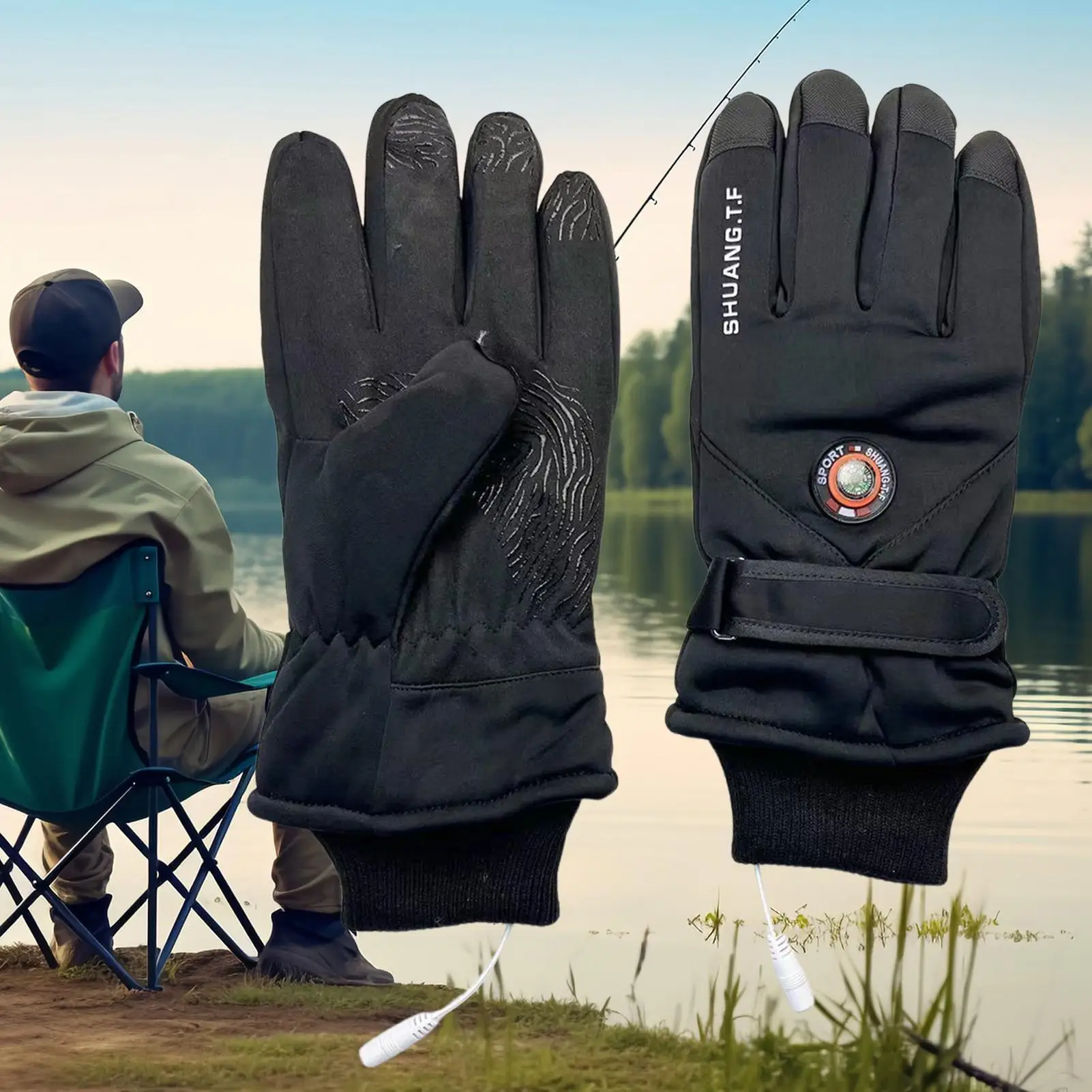 Heated Gloves Heating Mittens Touchscreen USB Heated Gloves For Men Women Outdoor Activities Sports Cycling Skiing Motorcycle