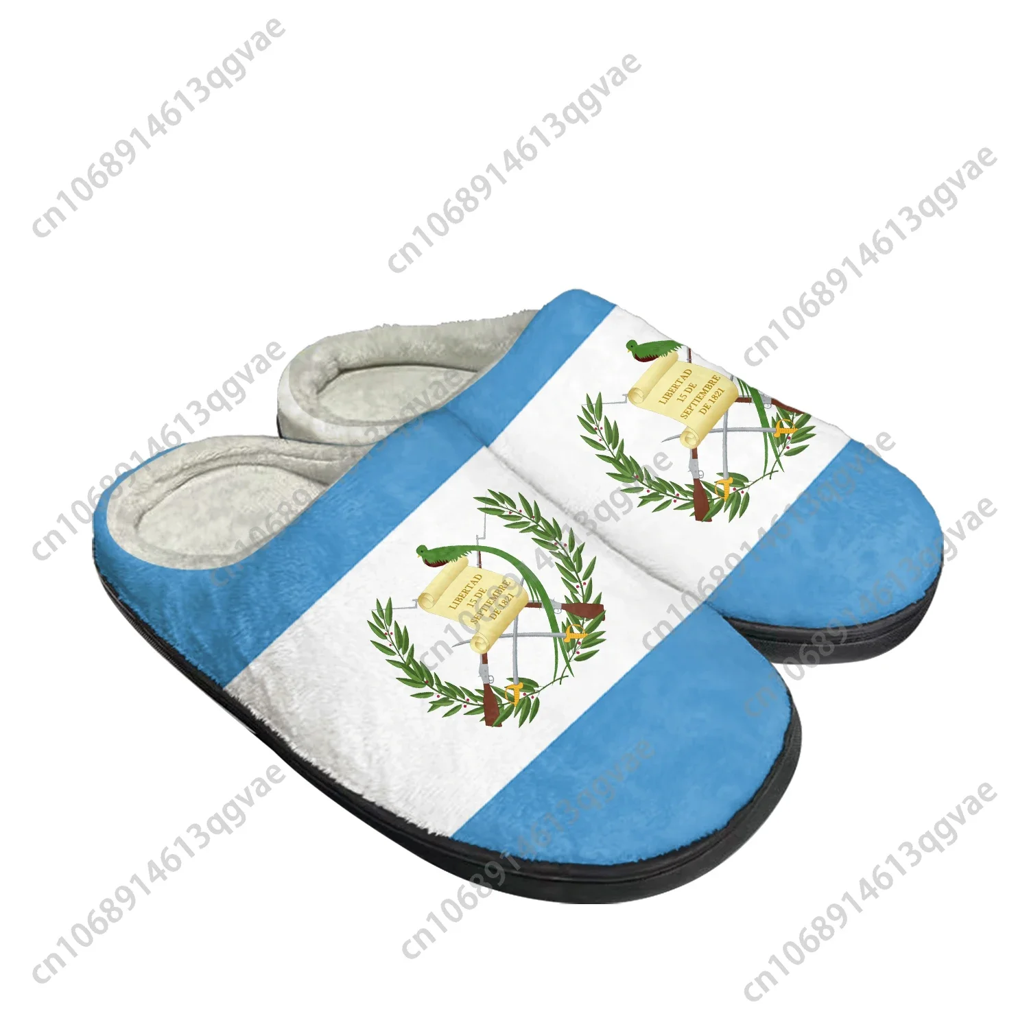 

Guatemalan Flag Home Cotton Custom Slippers Mens Womens Sandals Guatemala Plush Bedroom Casual Keep Warm Shoes Thermal Slipper