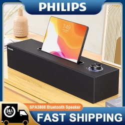 Philips SPA3808 Speaker Supports Bluetooth and Wired Connections Small Portable Desktop Loudspeaker Box HiFi Stereo Voice Box