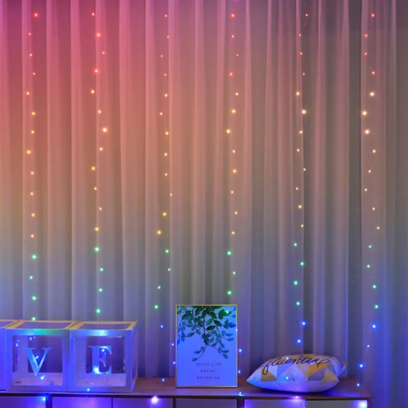 Remote Control LED Lights, Live Streaming Background Curtain Light, Fairy Bedroom Decoration String Lights