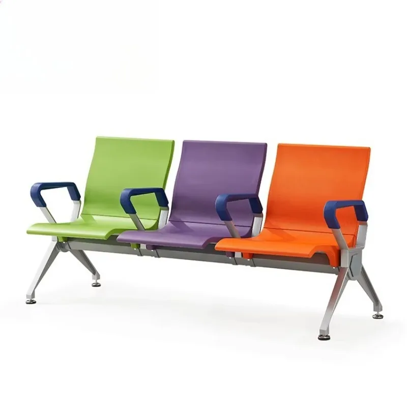 Aluminum 3-seat waiting chair one-piece chair for airports, schools, hospitals and banks - high-quality commercial seating
