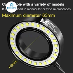 MaAnt MY-035 microscopio 26 LED Ring Light Lamp polvere Oil Proof Anti Fume Illuminator Lamp prevenzione del fumo riparazione sorgente luminosa