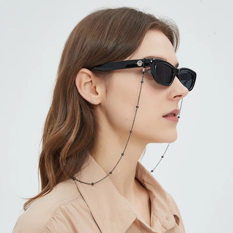 Cadena con cuentas para gafas de sol, collar hecho a mano con cuentas de margaritas y flores para mujer, correa para máscara, cordón para gafas de sol