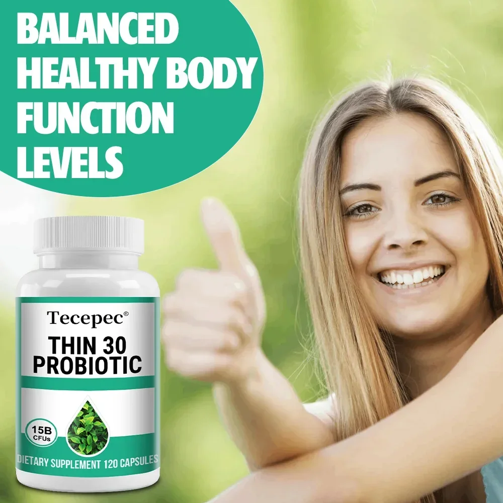 แคปซูลโปรไบโอติก - บรรเทาอาการท้องอืด ควบคุมน้ำหนัก รองรับการย่อยอาหารและสุขภาพลำไส้ ส่งเสริมระบบภูมิคุ้มกัน - 120 แคปซูล