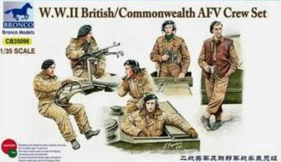 

Bronco CB35098 1/35 WWII British/Commonwealth AFV Crew Set(incl. 6 Figures)