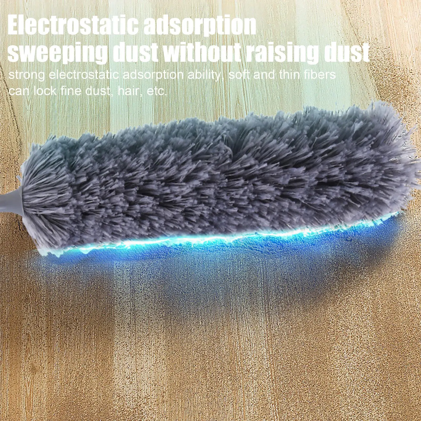 

Electrostatic Dust Duster Telescopic Flexible Stainless Steel Household Feathers Duster Cleaning Tool Microfiber Dust Brush