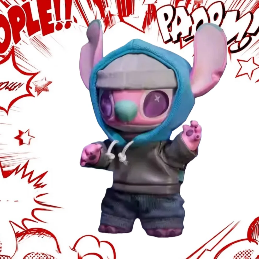 Caja ciega de vinilo de la serie Disney Stitch Gen Z Street, modelo de punto móvil, colgante para mochila, regalo de cumpleaños y Navidad