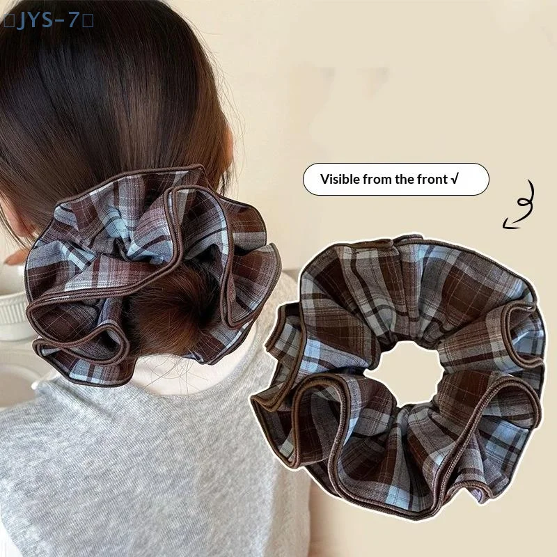 【JYS-7】 Scrunchies per capelli in pizzo scozzese postale per ragazze da donna Porta coda di cavallo Elastici per capelli Corda elastica per capelli Accessori per capelli