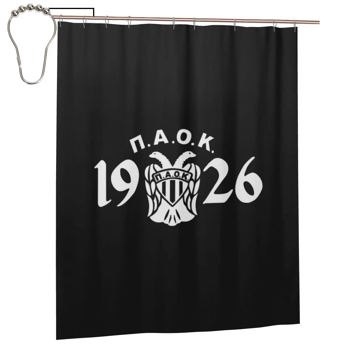 

Занавеска для ванной Paok Thessaloniki Ultras Hooligans, полиэстеровая, водонепроницаемая, с крючками