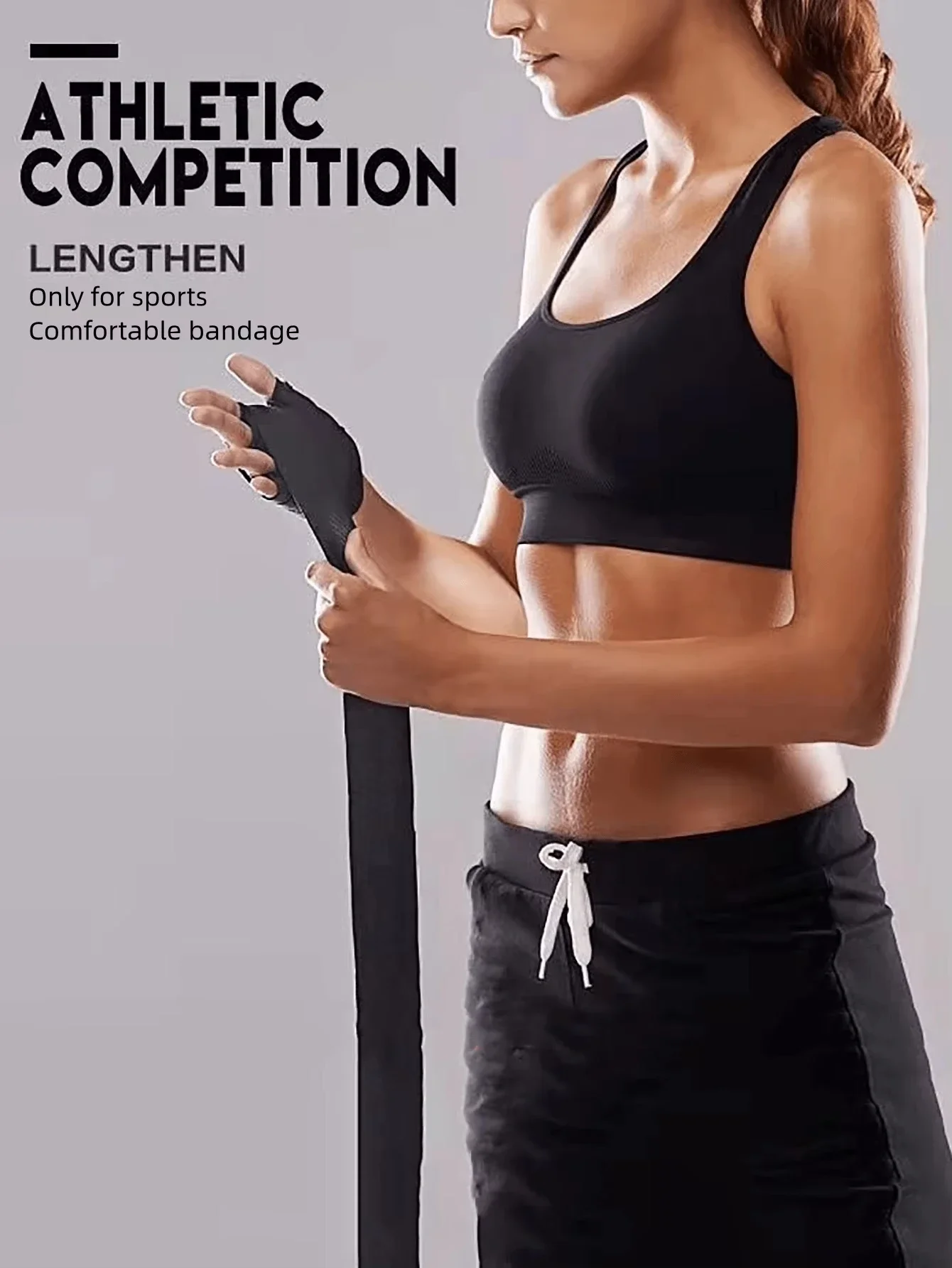 1 par de bandagem de boxe de algodão bandagem elástica sanda muay thai karate esportes boxe bandagem fitness pulseira e pulseira