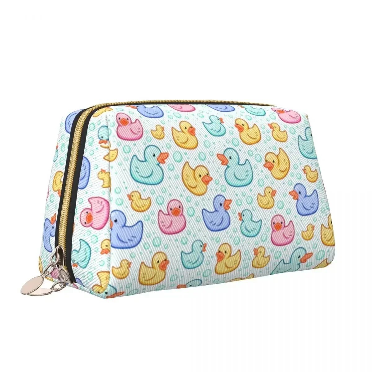 Rubber Duckie Makeup Bag Women Travel Cosmetic Organizer Fashion Cartoon Animal Pets Storage Toiletry Bags