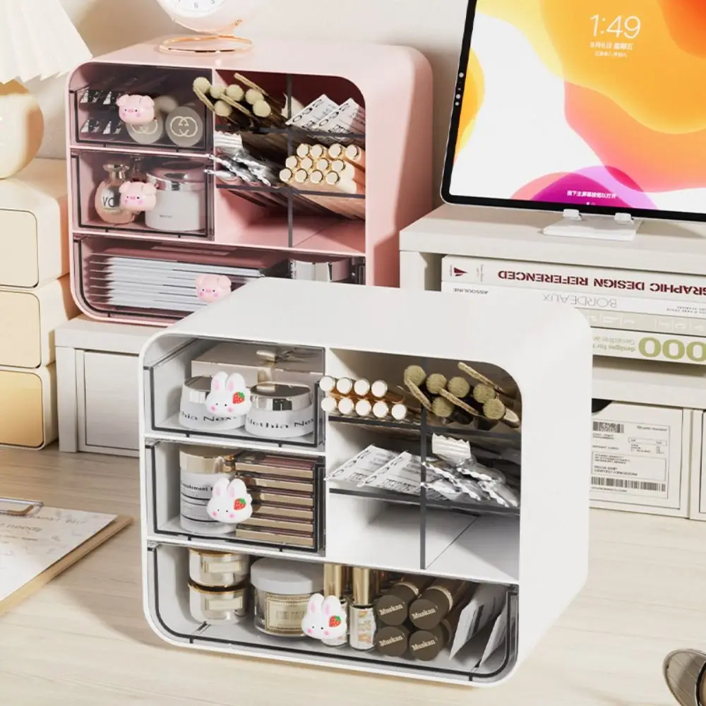 Transparent Desktop Drawer Box Cosmetic Organizer Sundry Box Stationery Storage Boxes Jewelry Storage Shelf Home School Office