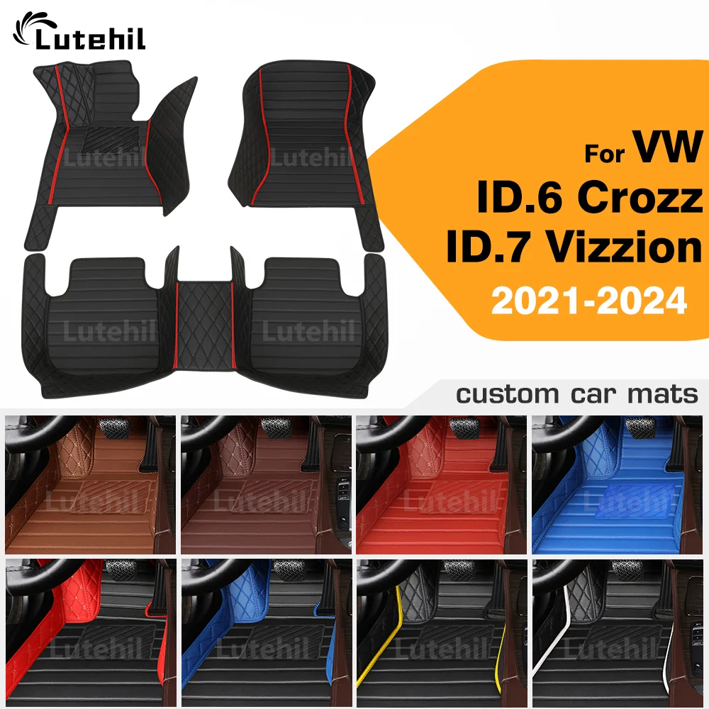 

For Volkswagen VW ID.6 Crozz/ID.7 Vizzion 2021-2024 Custom Car Floor Mat Automobile Carpet Interior Details Accessories