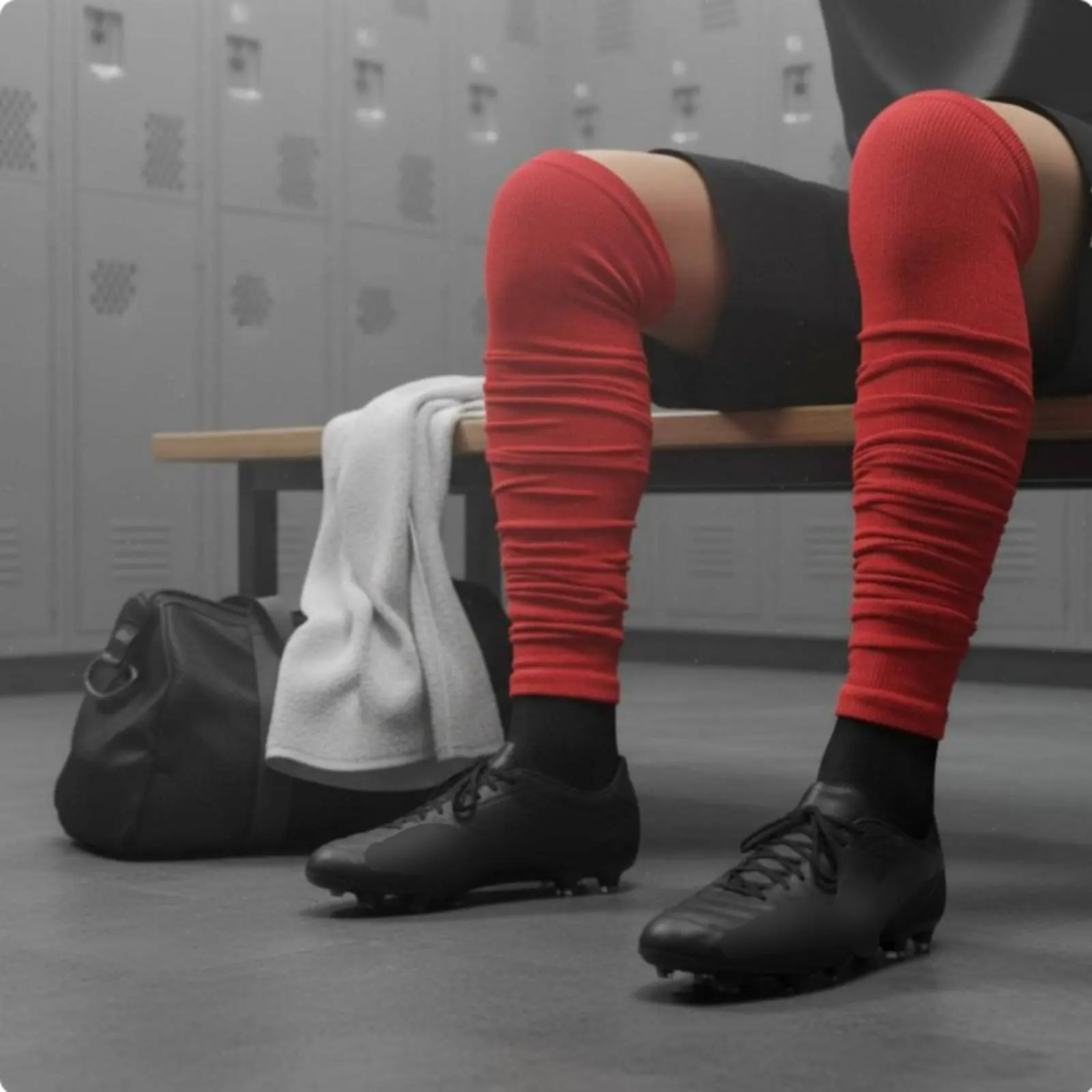 

Extended Long Stacked Leg Sleeves Breathable Extended Long Sport Calf Sleeve Scrunchy Tackle Socks Defensive for Training