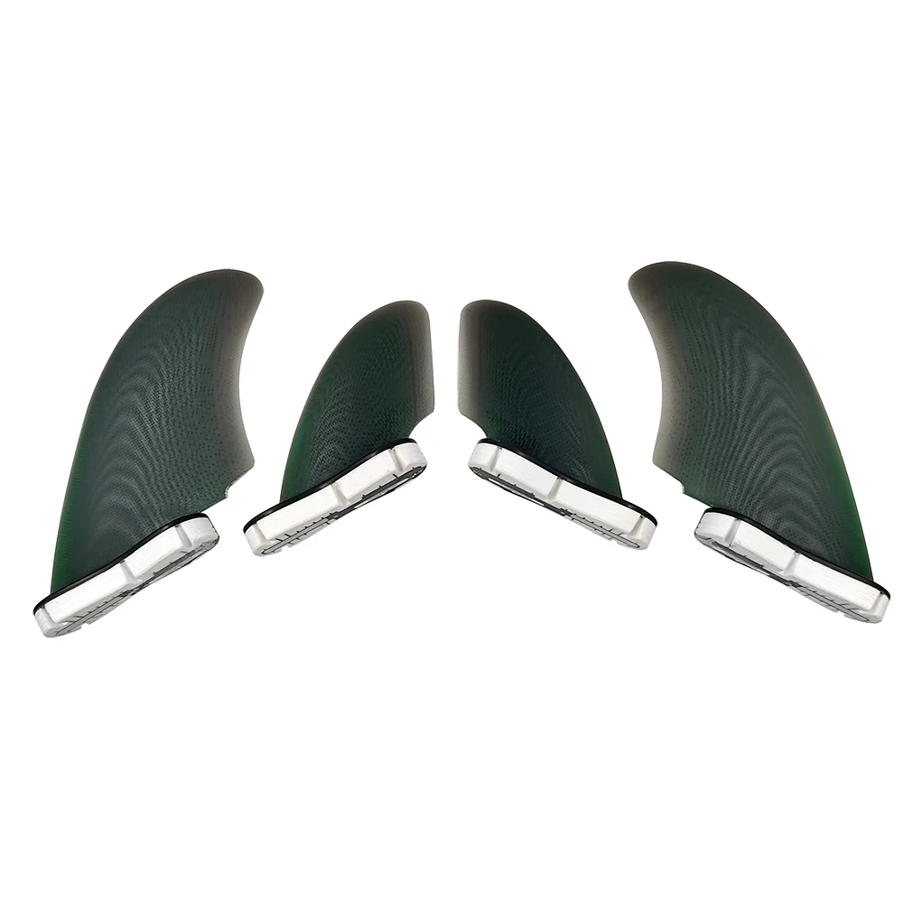 Fiberglass Quad Fins UPSURF FCS II Fins RM Twin Rear Fins+Twin Keel Surfboard Fins Top Performance Glass Surf Fin Tiwn-Quad Fins