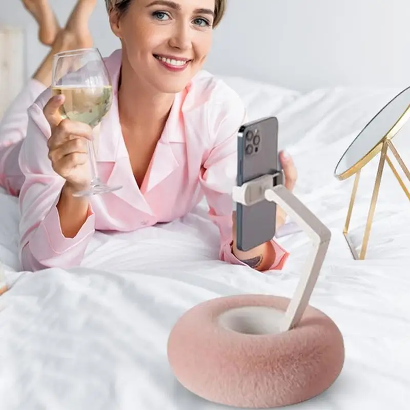 Snuggle Screen Phone Holder Pillow Adjustable Phone Stand Phone Tablet Holder Pillow Phone Holder Stand For Bed Couch Desk