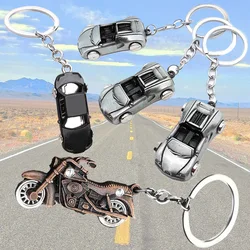 Vintage Transport Vehicle Metal Keychain Fashion Car Motorcycle Shape Keyrings For Men Bag Ornaments Pendant Souvenir Gifts