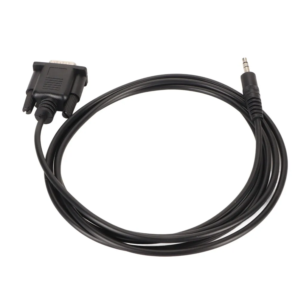 9 Pin Male Connector DB9 Male To DC3.5mm Male Cable Plug and Play Wear Resistant RS232 To 1/8 Inch Conversion Cable 1.8m / 5.9ft