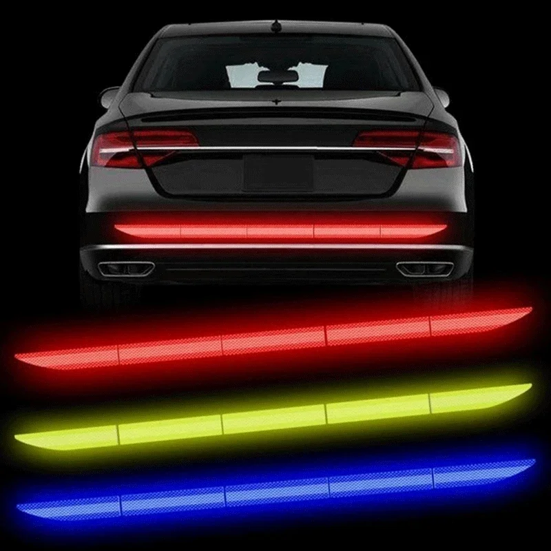 Car Sticker Reflective Warning Safety Tape Anti Collision Warning Reflective Stickers Automobile Trunk Reflectante Accessories