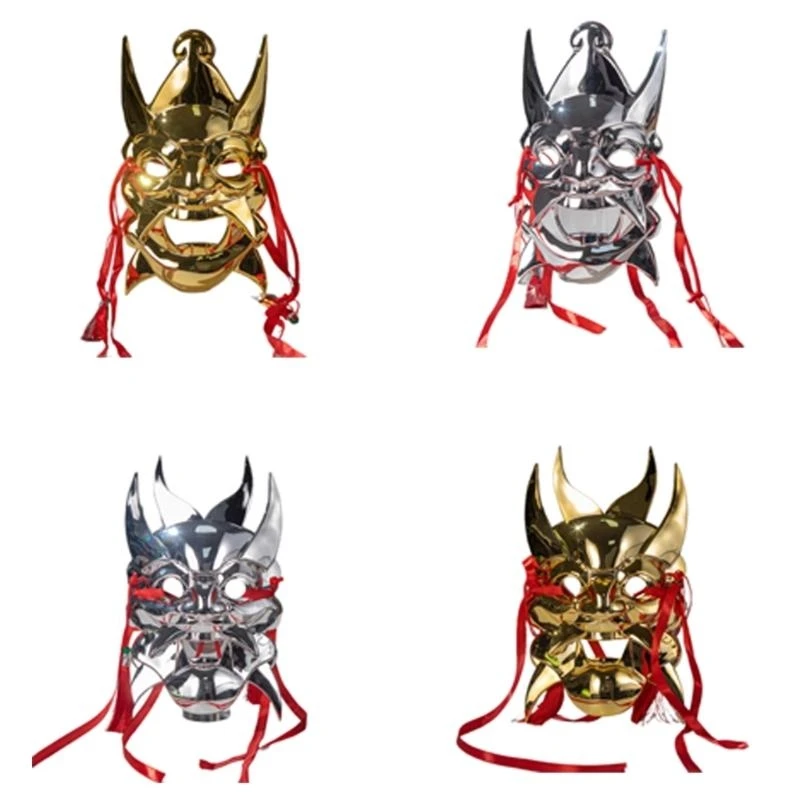 Máscara mascarada metálica Marca completa Full Mask Halloween Accesorios cosplay para mujeres adultas Hombres Mascarada