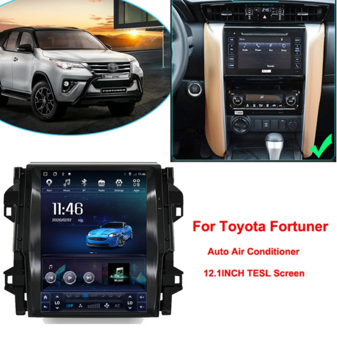 

For Toyota Fortuner 2018-2020 Car Radio Multimedia Player Wireless Carplay Android 14 Auto radio Stereo GPS Navigation Head Unit