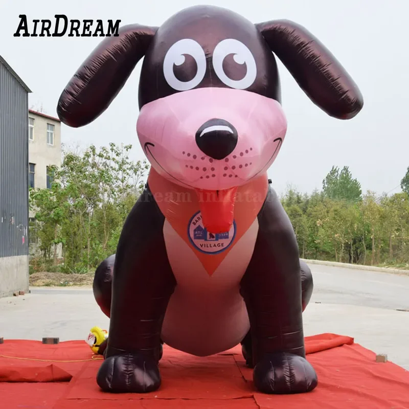 2021 venda quente personalizado gigante inflável cão grande dos desenhos animados filhote de cachorro modelo para zoológico pet shop animal hospital publicidade