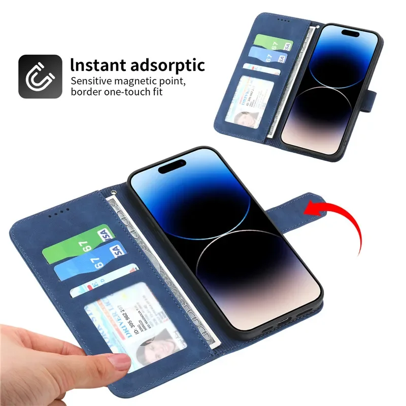 Business Magnetic Leather Case For Samsung Galaxy A36 A26 A56 A16 A15 A05 A25 A35 A55 M35 M55 M15 5G A06 Cases Flip Phone Cover