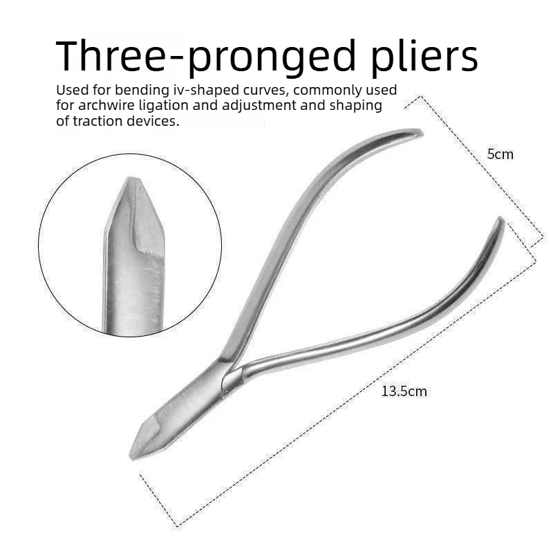 Dental Three Jaw Plier Three-Prong Forcep for Shaping Bending Steel Wire Orthodontic Clinic Tool
