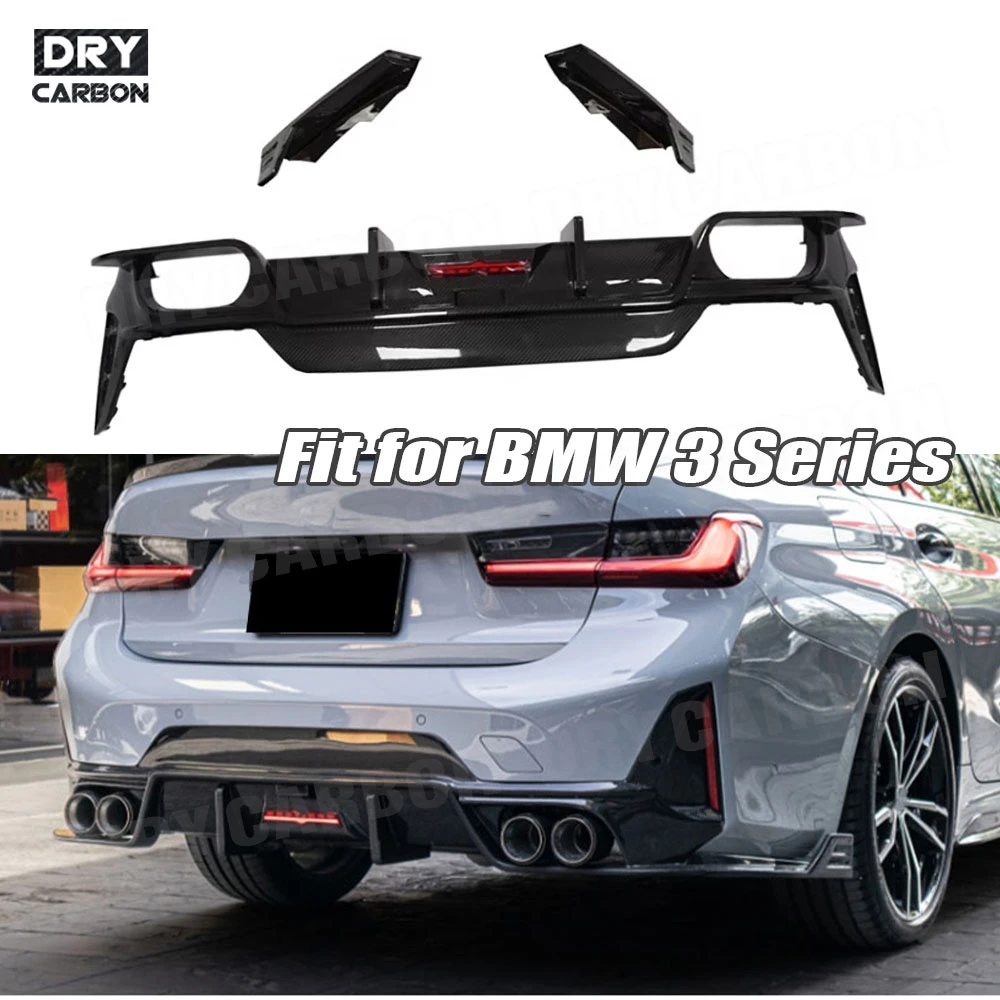 

Carbon Fiber Rear Diffuser Bumper Spoiler Side Splitters Canards FRP Body Kits for BMW 3 Series G20 G21 G28 LCI M Sport 2023+