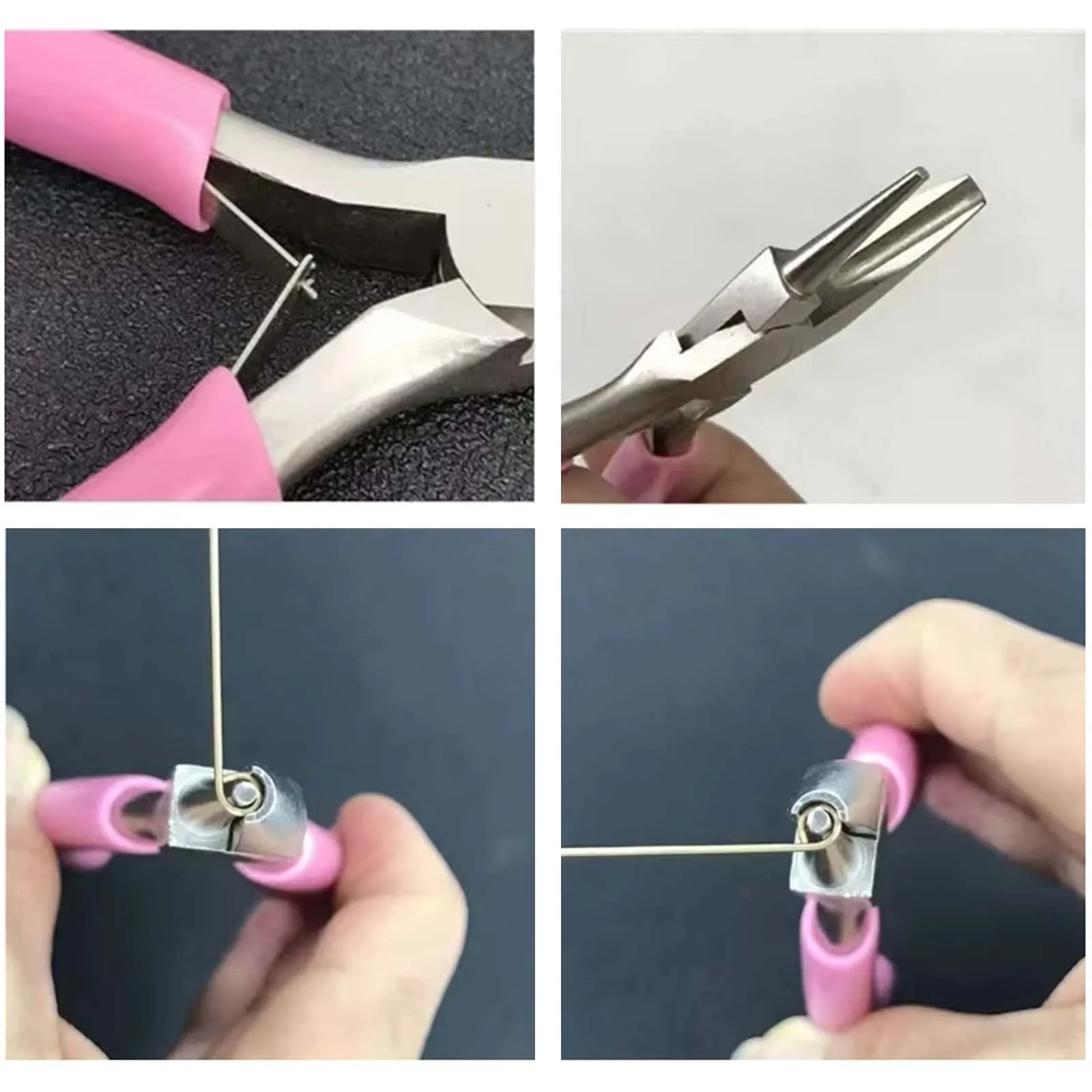 Half-round Mouth Needle Curling Pliers for Winding Wire Jewelry, Gold, Silver Copper Wire Shaping Tools