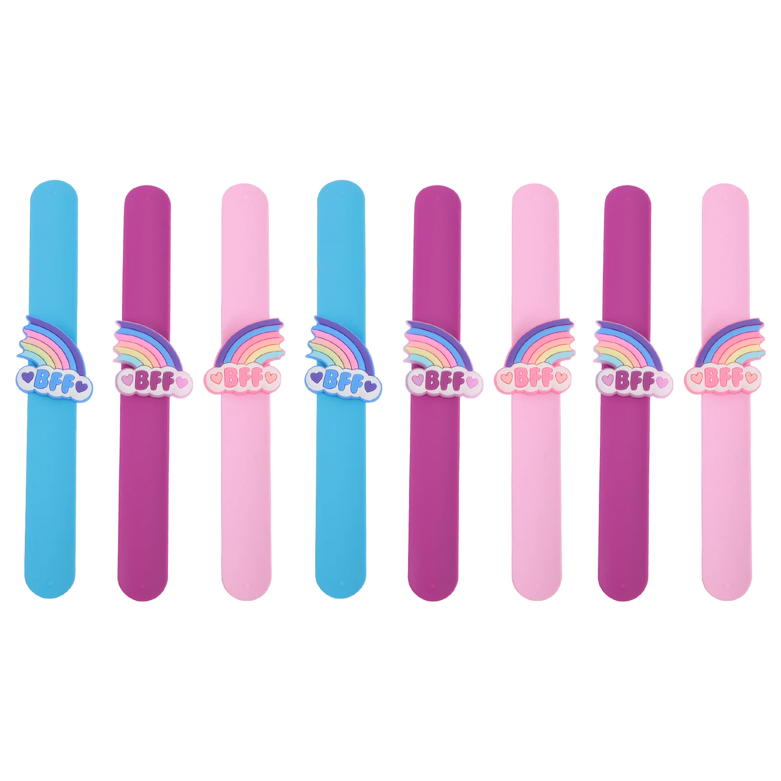 

8 Pcs Kids Slap Bracelets Children Party Favors Flexible Silicone Bands Gifts Halloween Birthday School Projects Craft