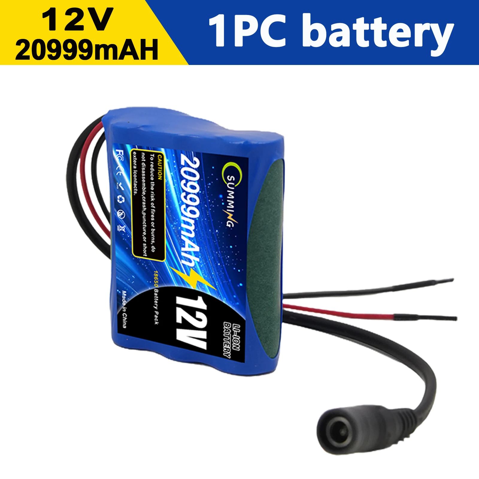 12V 20Ah Lithium-polymeer ? Batterij 12,6V 20000mAh 100% nieuwe RC-drone ⛸️ Power Super Oplaadbare + Opladerset - afbeelding 1