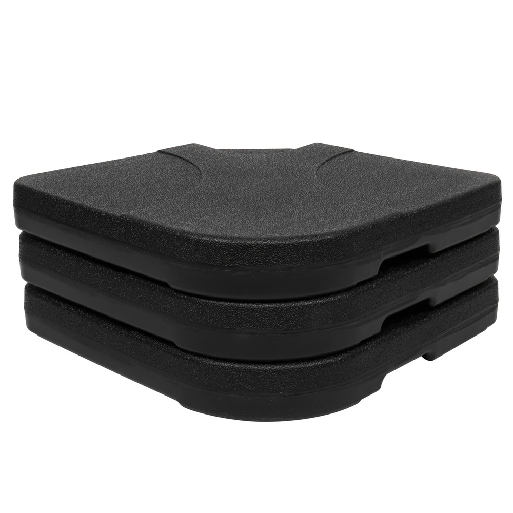 20" Square 4 Pieces Plastic Water Injection Sun Umbrella Base Parasol Base High Quality PP Material Easy to Use&Store[US-Stock]