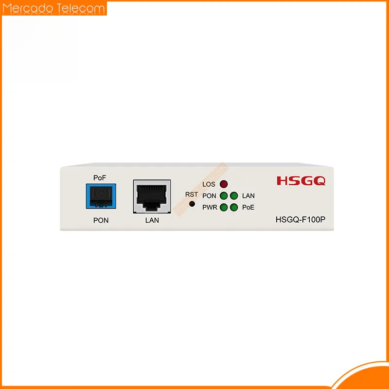 HSGQ-F100P Fiber Optic 1GE Lan Port PoF Single Port Iron Housing ONU for All-optical Network Solution