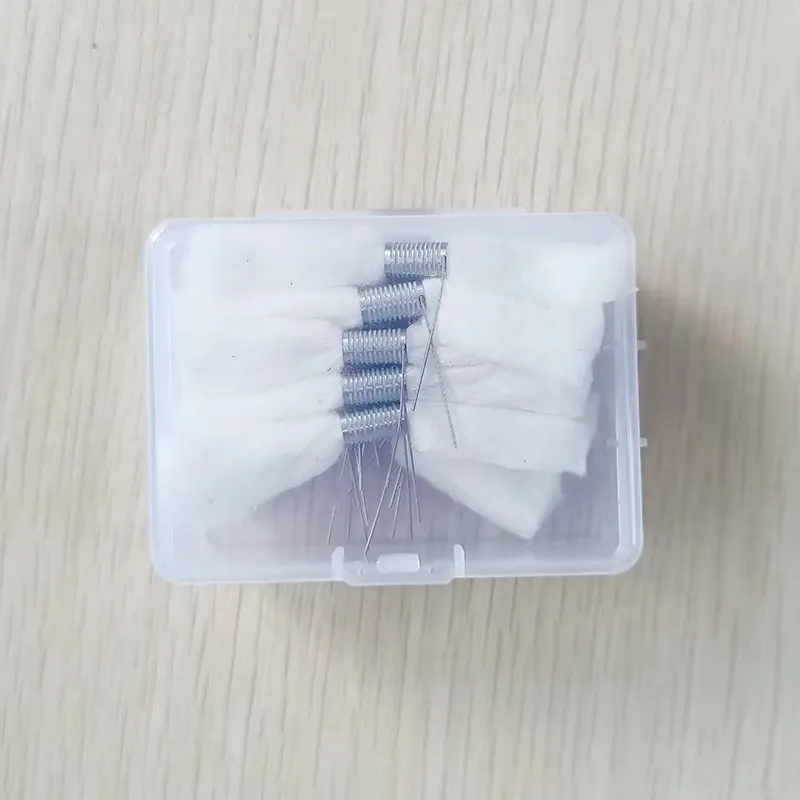 Replacement Notch coil 30Pcs/lot SS316L heating wire 0.25ohm premade Prebuilt coils with cotton for RDA RBA RTA