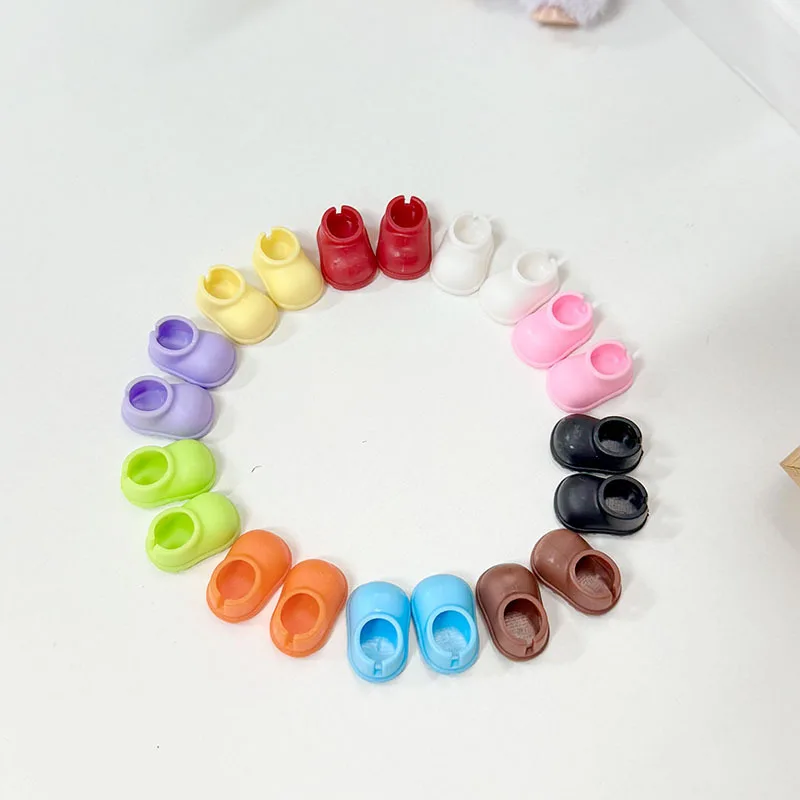 

10cm Mini Labubu 4.0 Doll Shoes 4th-Gen Accessories for Mini Labubu Colorful Beach Bow Shoes Accessories