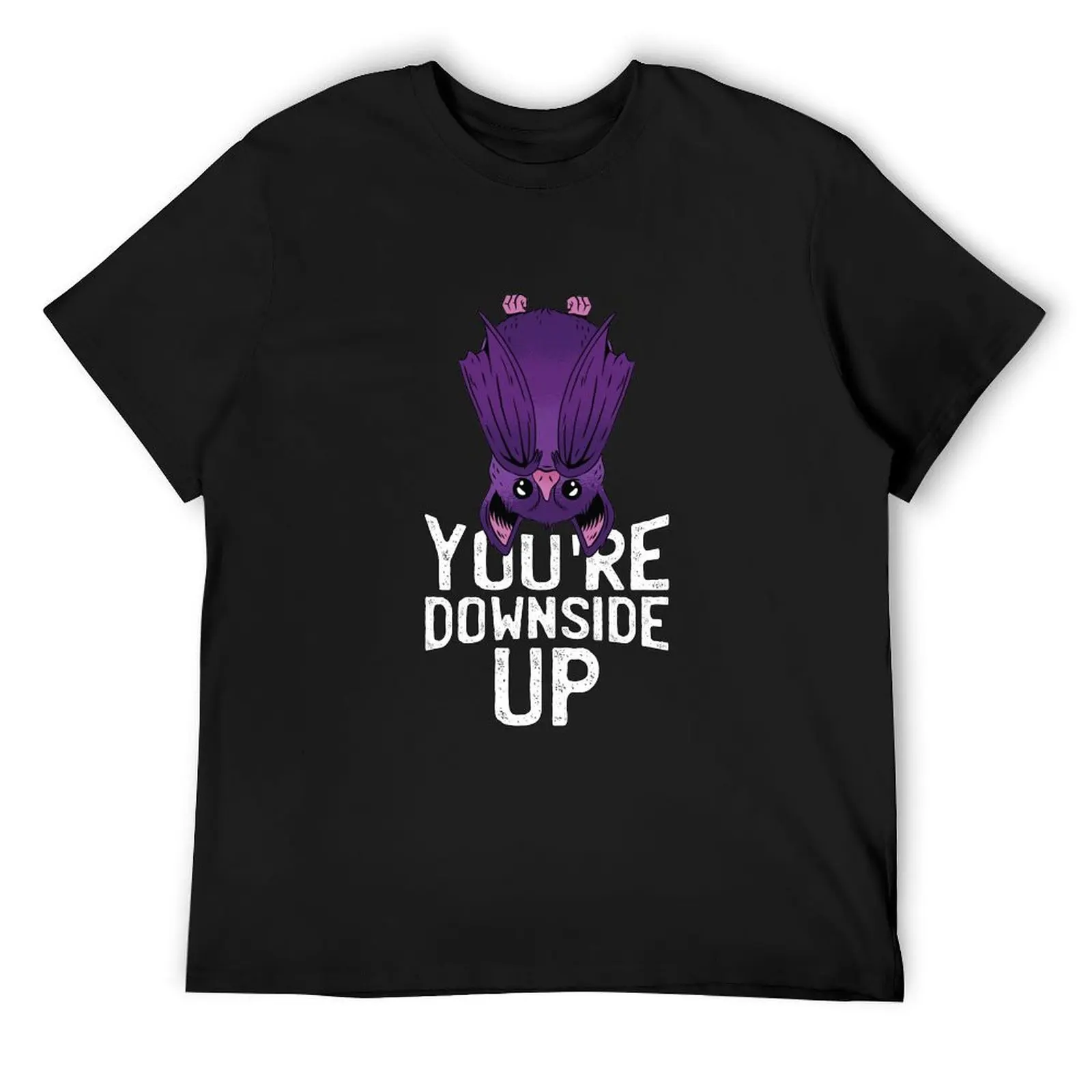 

Bat Downside Up T-Shirt kawaii clothes anime shirt Clothing heavyweight t shirts for men