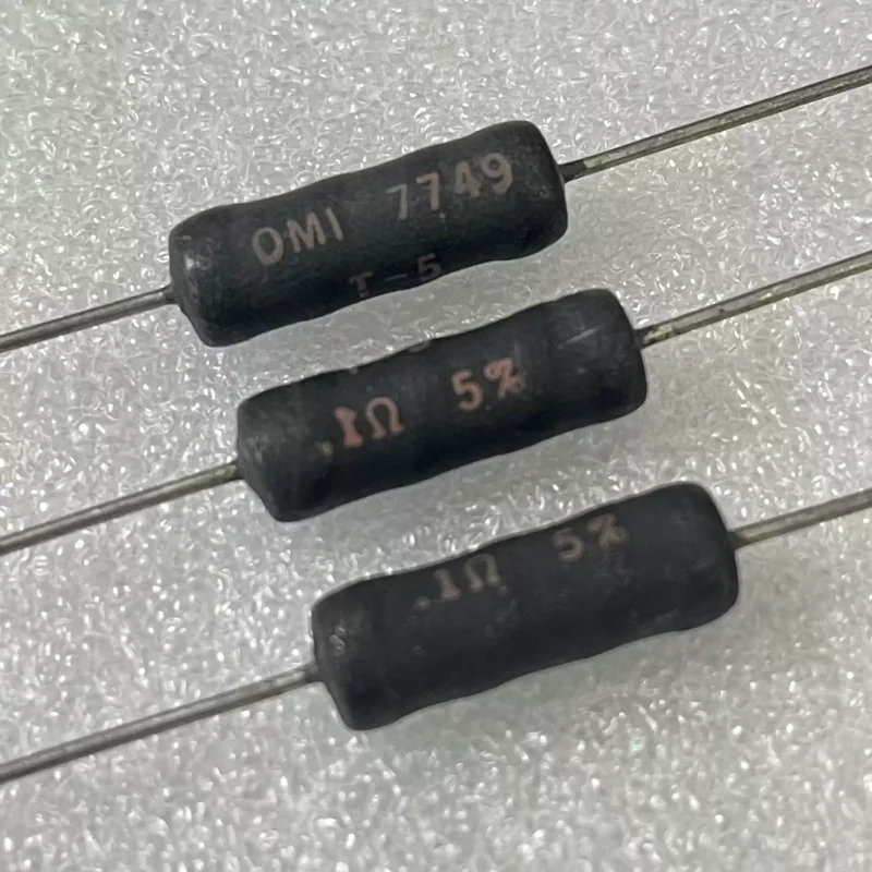 10PCS American OMI T-5 0.1 Euro 0.1R 5% 5W imported original precision high-power wire wound resistor