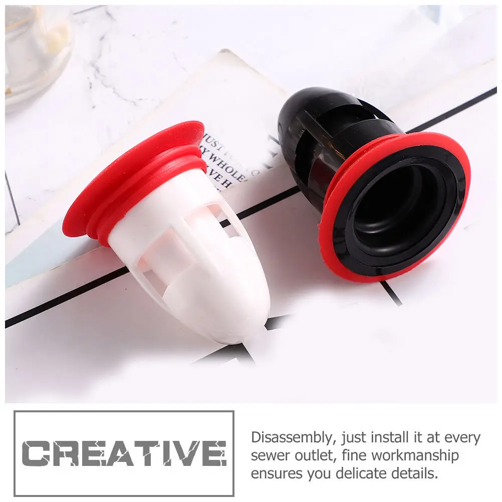 

2Pcs Floor Drain Cover Core Anti-Odor Mesh Protection Wear-Resistant Easy Clean Household Kitchen Bathroom Sewer Plug