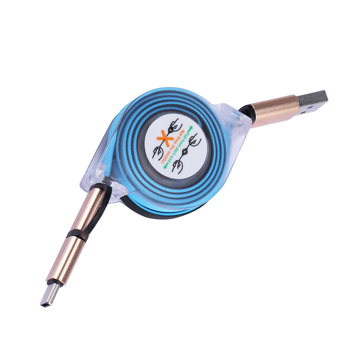 

Telescopic Data Cable Sync USB Charging Cord Retractable Type C Micro USB Compatible for Phone Home Office Car Travel