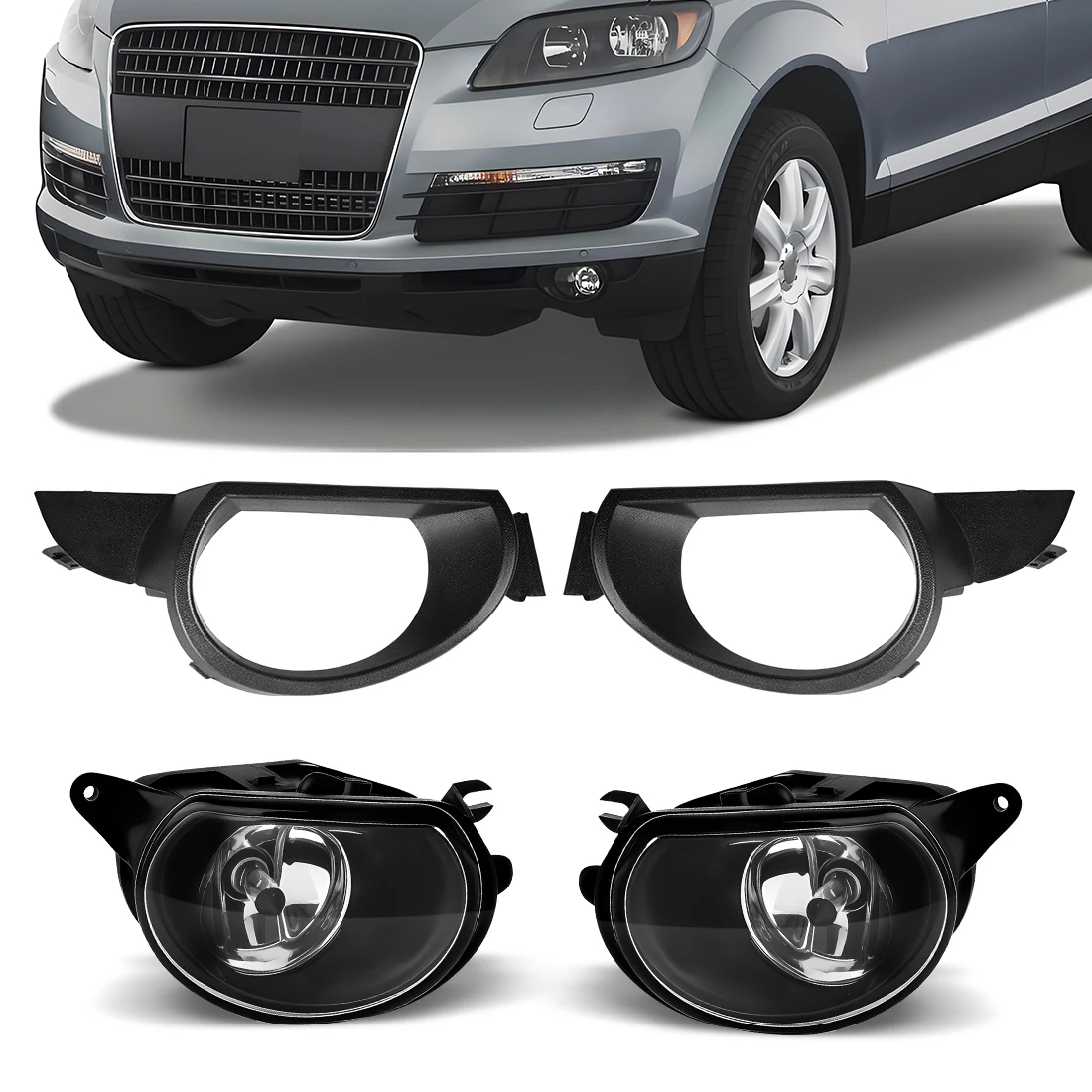 

Для AUDI A3 2004-2008 Противотуманные фары Для Audi Q7 2007-2009 Противотуманные фары Решетка указателя поворота Галогенная фара с крышкой 8P0941700A