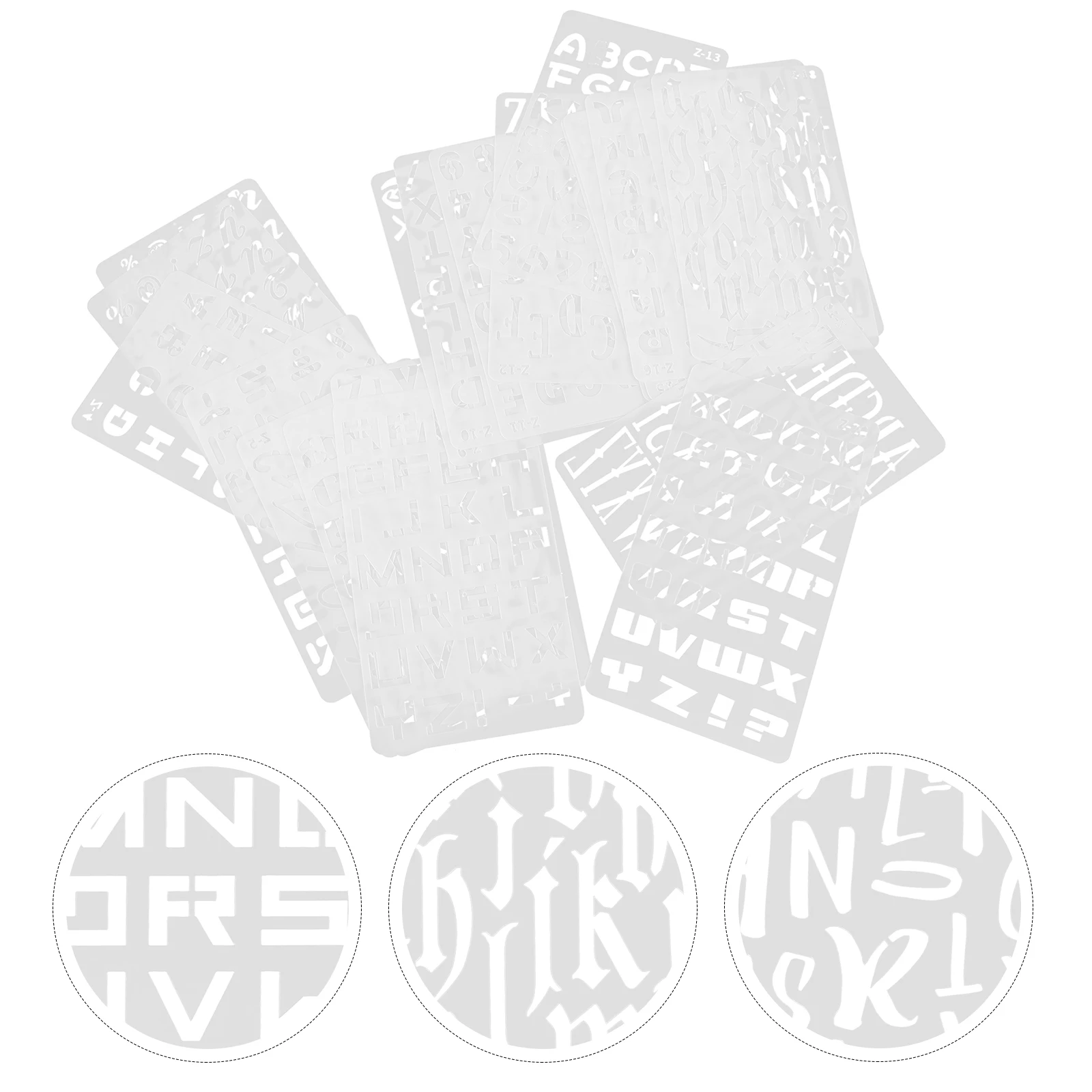 20 Lembar Stensil Hewan Peliharaan Dapat Digunakan Kembali Templat Kombinasi Huruf Penggaris DIY Kerajinan Lukisan Dekorasi Stensil Nomor Alfabet