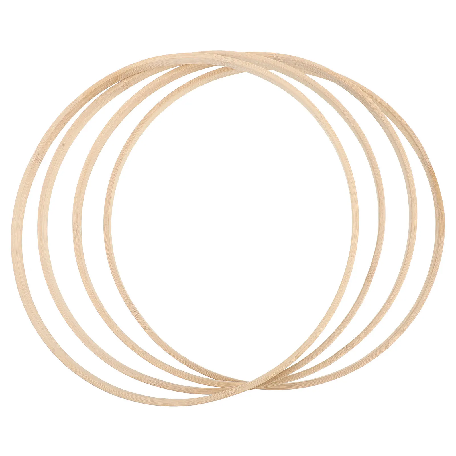 

4Pcs Reusable Bamboo Embroidery Hoops Cross Stitch Circles DIY Sewing Rings Craft Crafting Tools for Needlework and Quilting