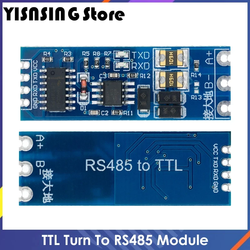 TTL Turn To RS485 Module Hardware Automatic Flow Control Module Serial UART Level Mutual Conversion Power Supply Module 3.3V 5V