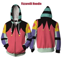 Fizzarolli Hoodie Movie Helluva Cos Boss Cosplay 3D Printed Hooded Sweatshirt Men Women Casual Streetwear Zip Up Jacket Coat