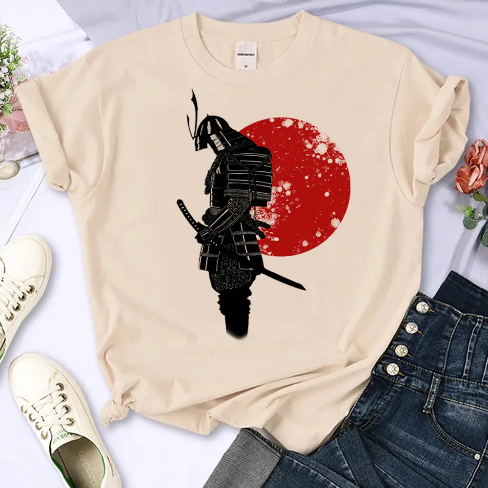 

Samurai Tee women designer manga summer t shirt girl anime clothing