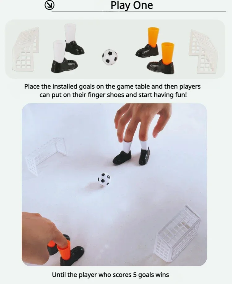 Juego de fútbol con dedos, dos objetivos, divertido juguete de fútbol para fiesta familiar para fanáticos, regalos de Club, juego de mesa para niños, diversión y entretenimiento