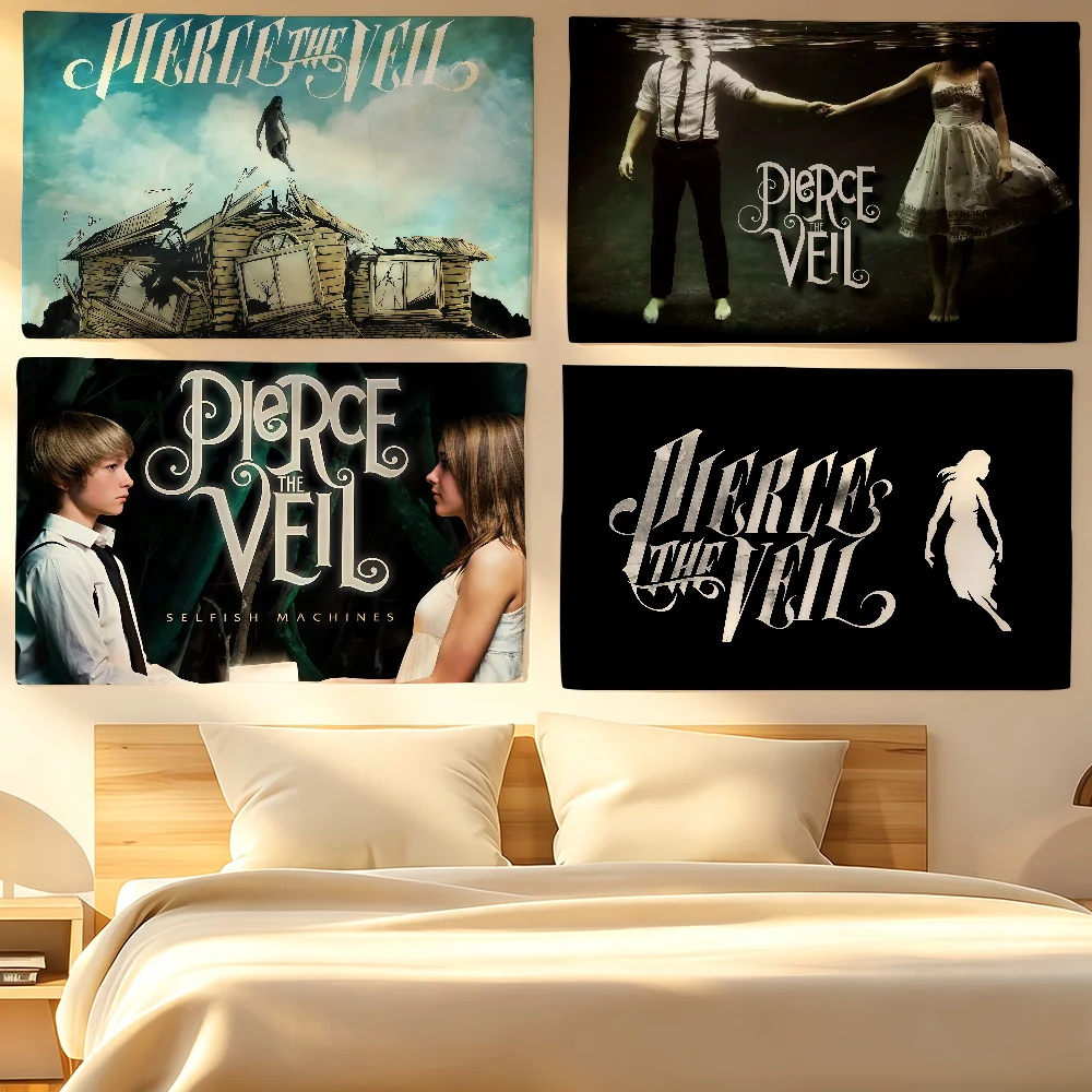 Rock band P-Pierce The V-Veil flag For Living Room Home Dorm Decor Wall Outdoor Camping Party Banner Gifts