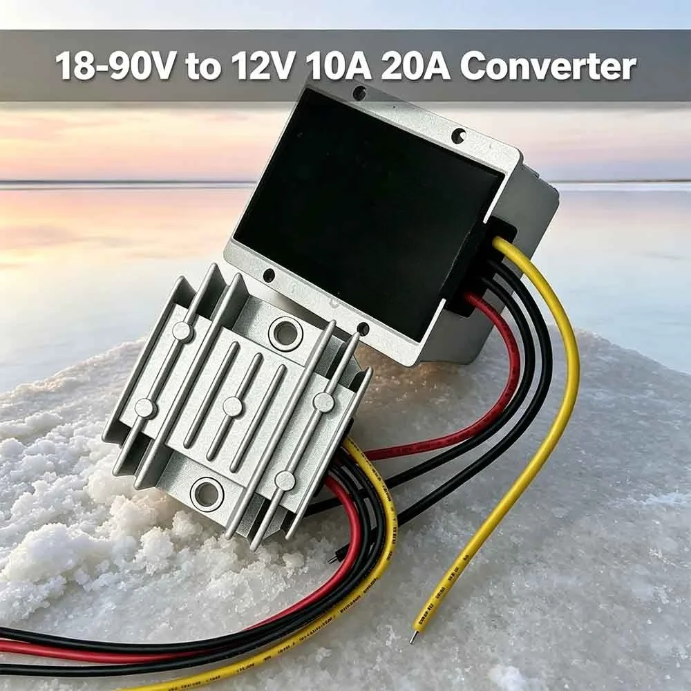 DC DC Converter 18-90V 24V 36V 48V 60V 72V to 12V 10A 20A Step Down Voltage Regulator Transformer Bus Truck Car Power Supply CE