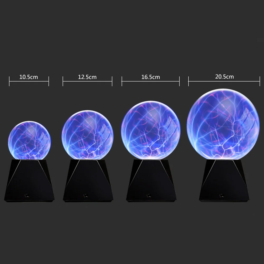 8 Zoll Plasmaball-Lampe, Lichtkugel, aktiviert, pädagogische Wissenschaft, für Kinder, Heim- und Bürodekoration, blaues Licht